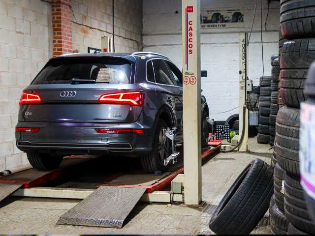 In the garage